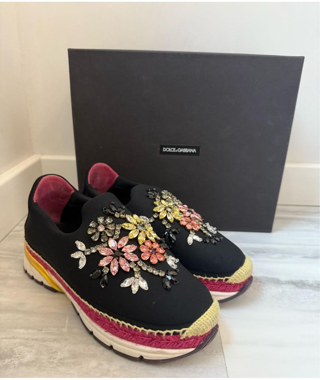 DOLCE&GABBANA Черные кроссовки, фото 2