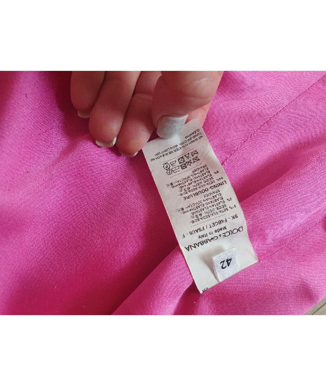 DOLCE&GABBANA Мульти шелковая юбка миди, фото 8