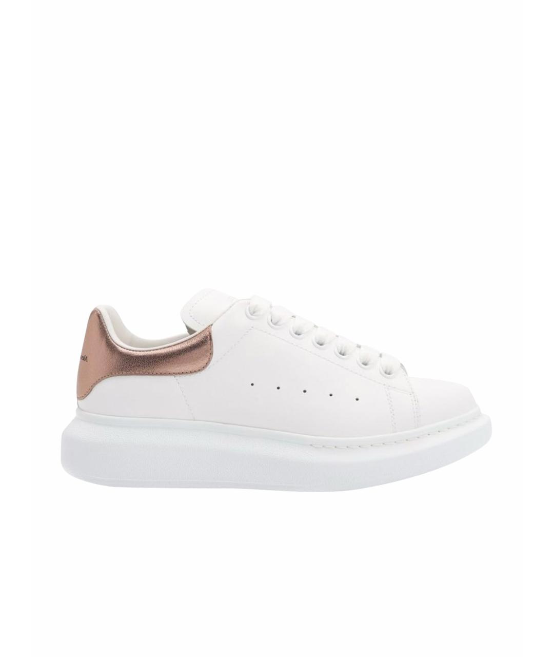 ALEXANDER MCQUEEN Белые кожаные кроссовки, фото 1