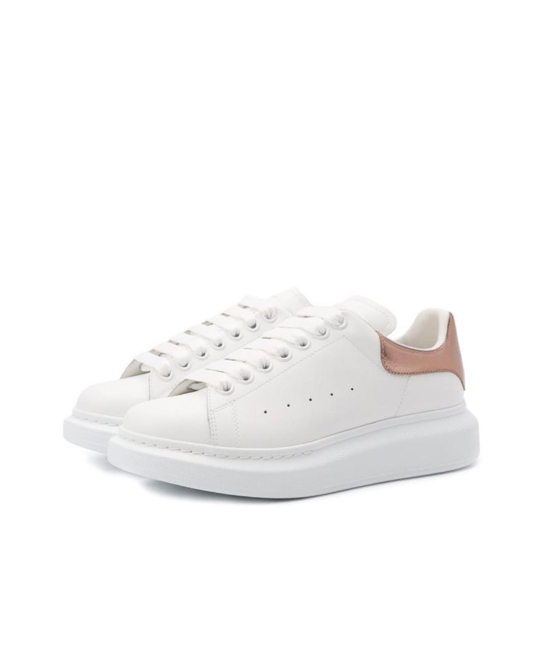 ALEXANDER MCQUEEN Белые кожаные кроссовки, фото 2
