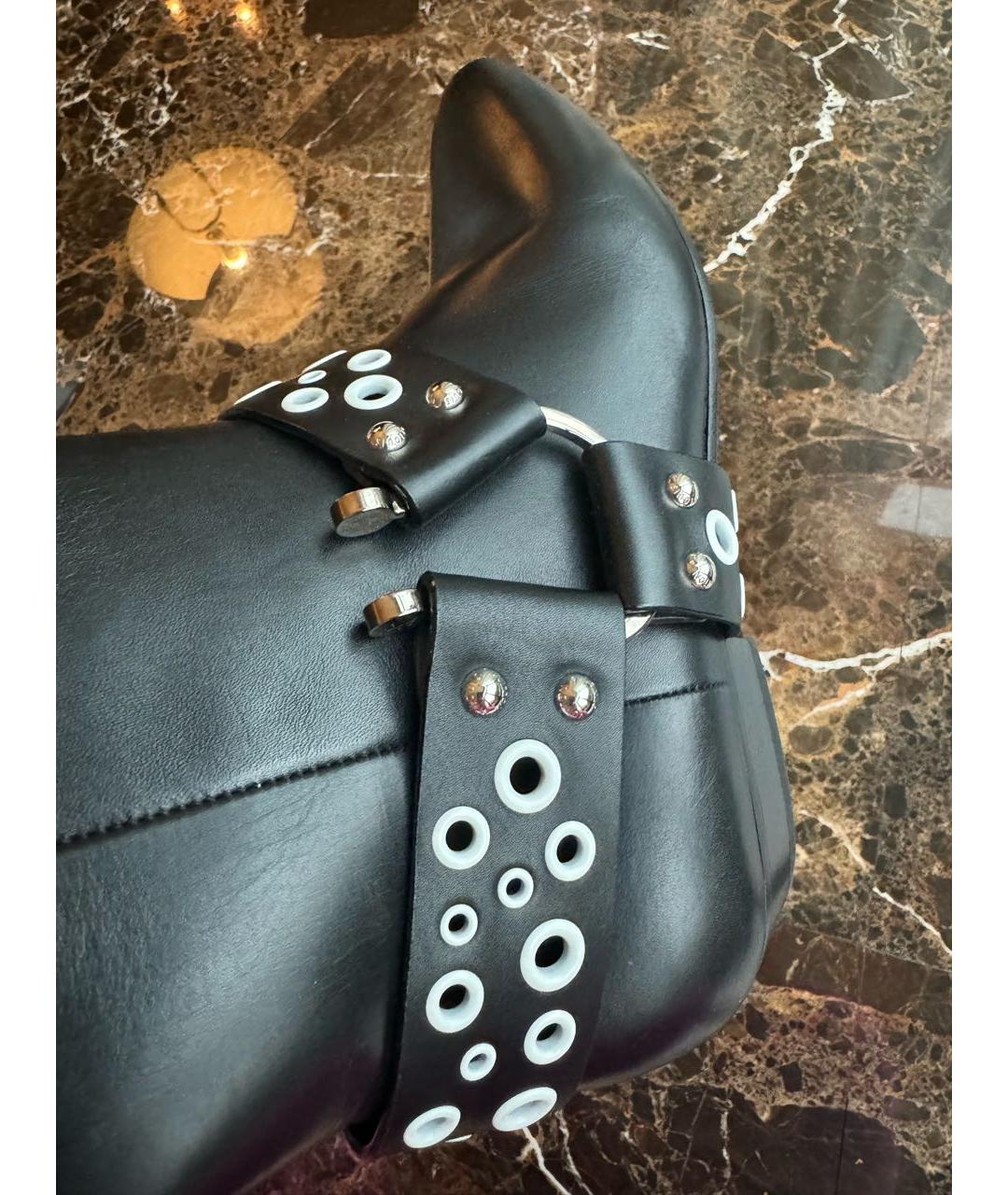 LOUIS VUITTON Черные кожаные ботинки, фото 4
