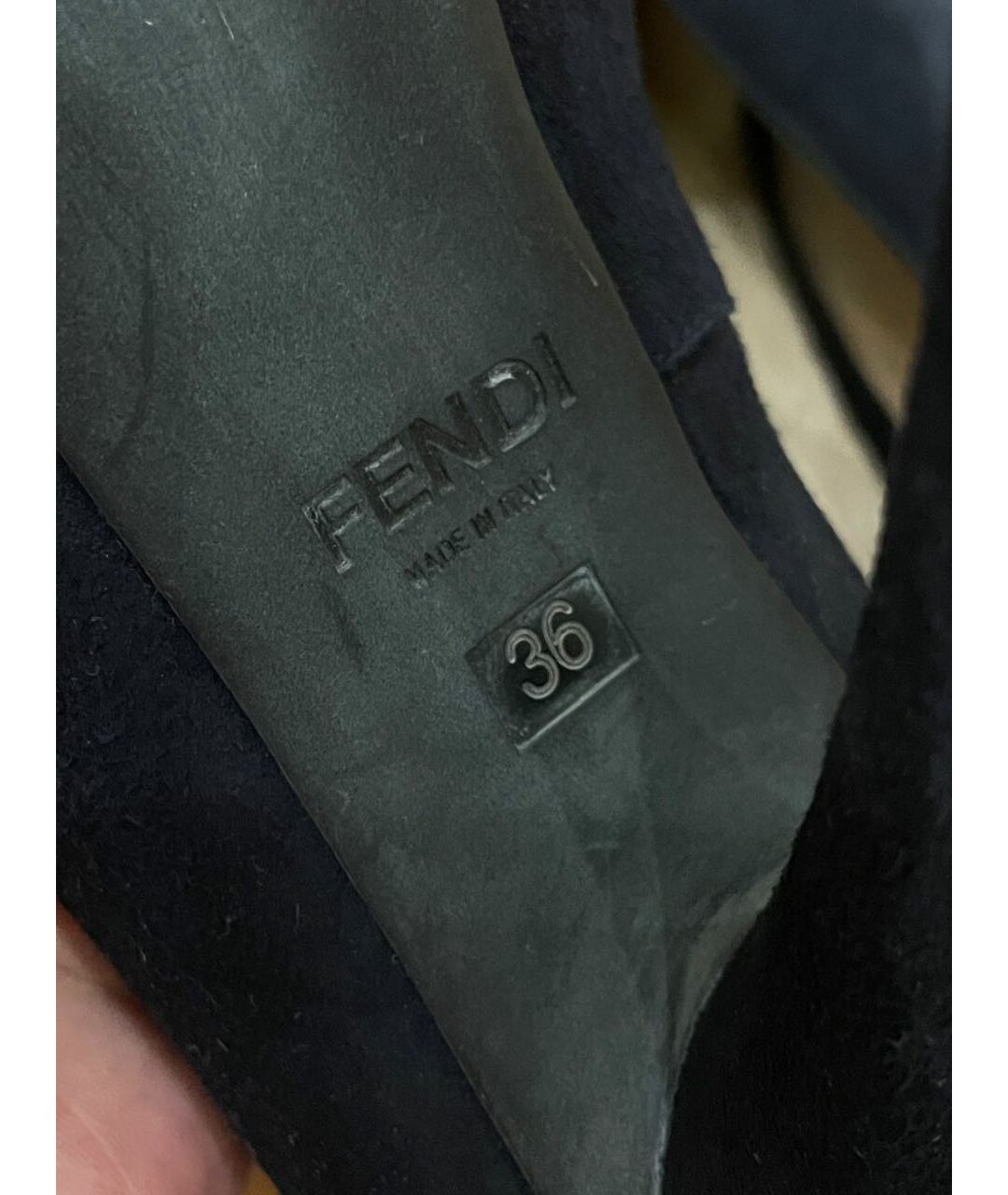 FENDI Темно-синие туфли, фото 2