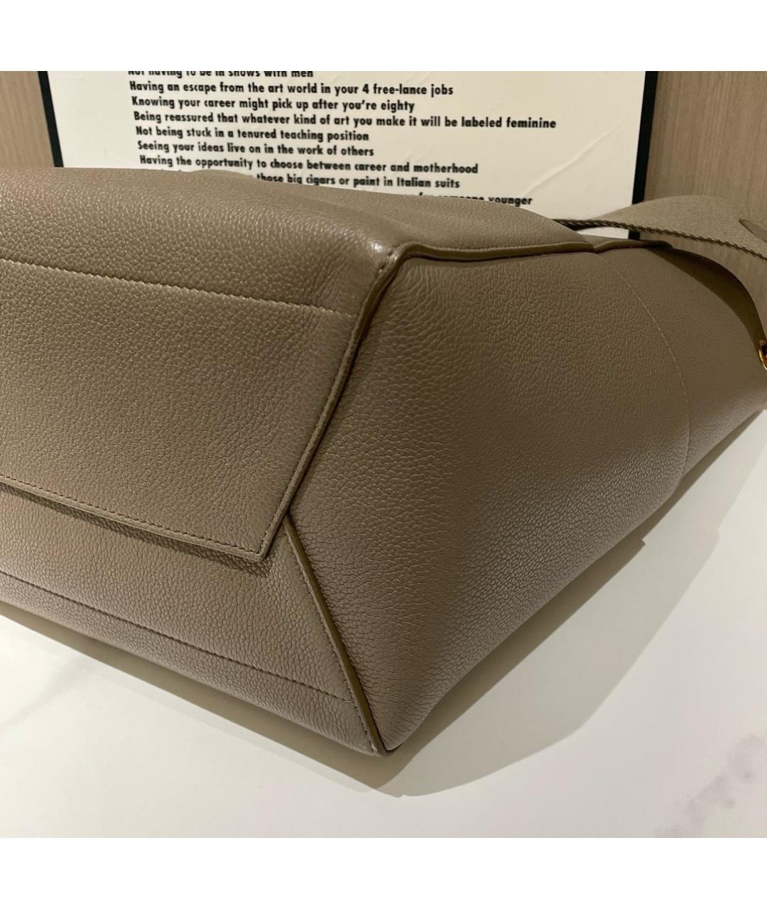 CELINE Коричневая кожаная сумка через плечо, фото 6