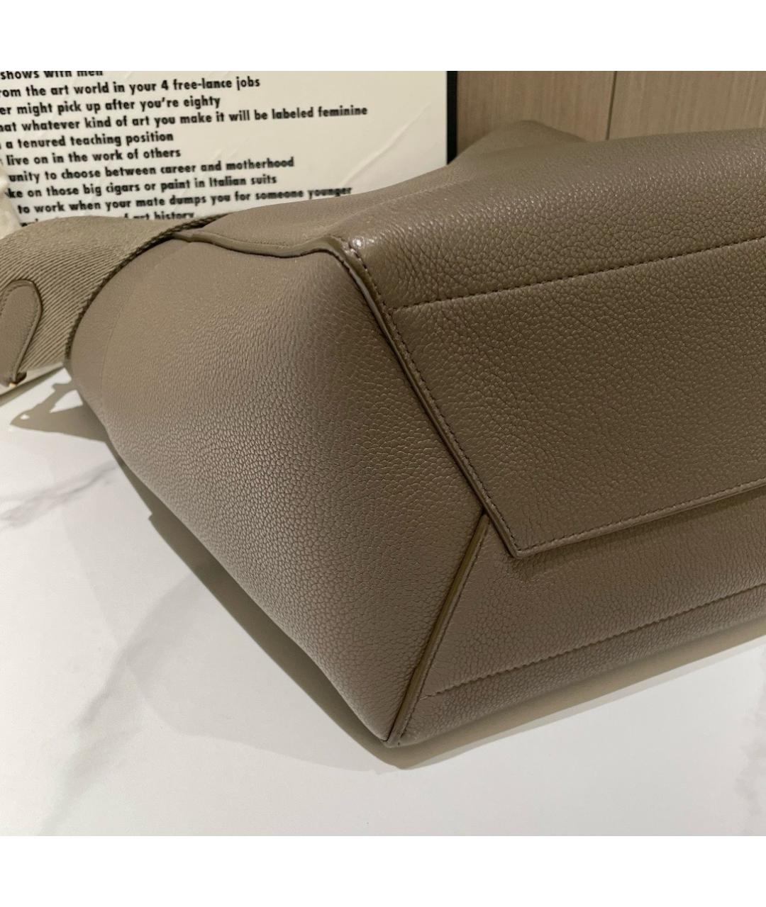 CELINE Коричневая кожаная сумка через плечо, фото 5