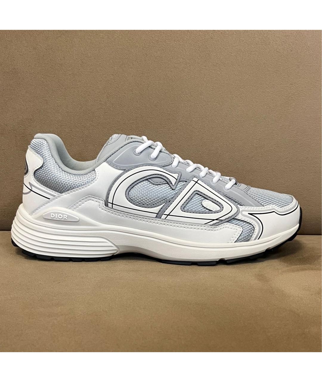 CHRISTIAN DIOR Серые текстильные низкие кроссовки / кеды, фото 9