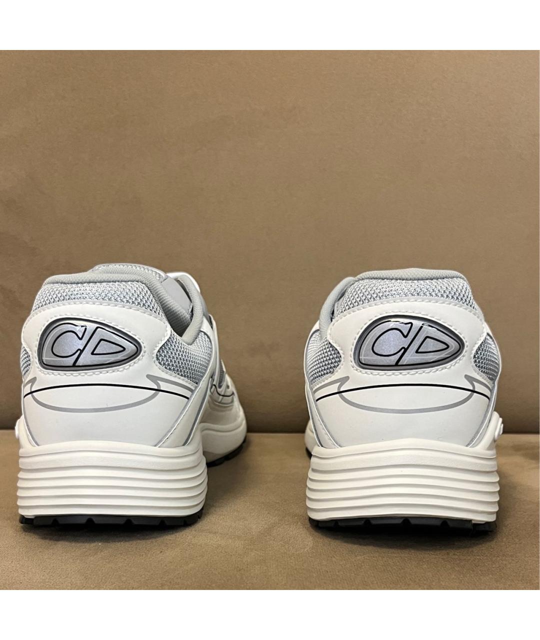 CHRISTIAN DIOR Серые текстильные низкие кроссовки / кеды, фото 4