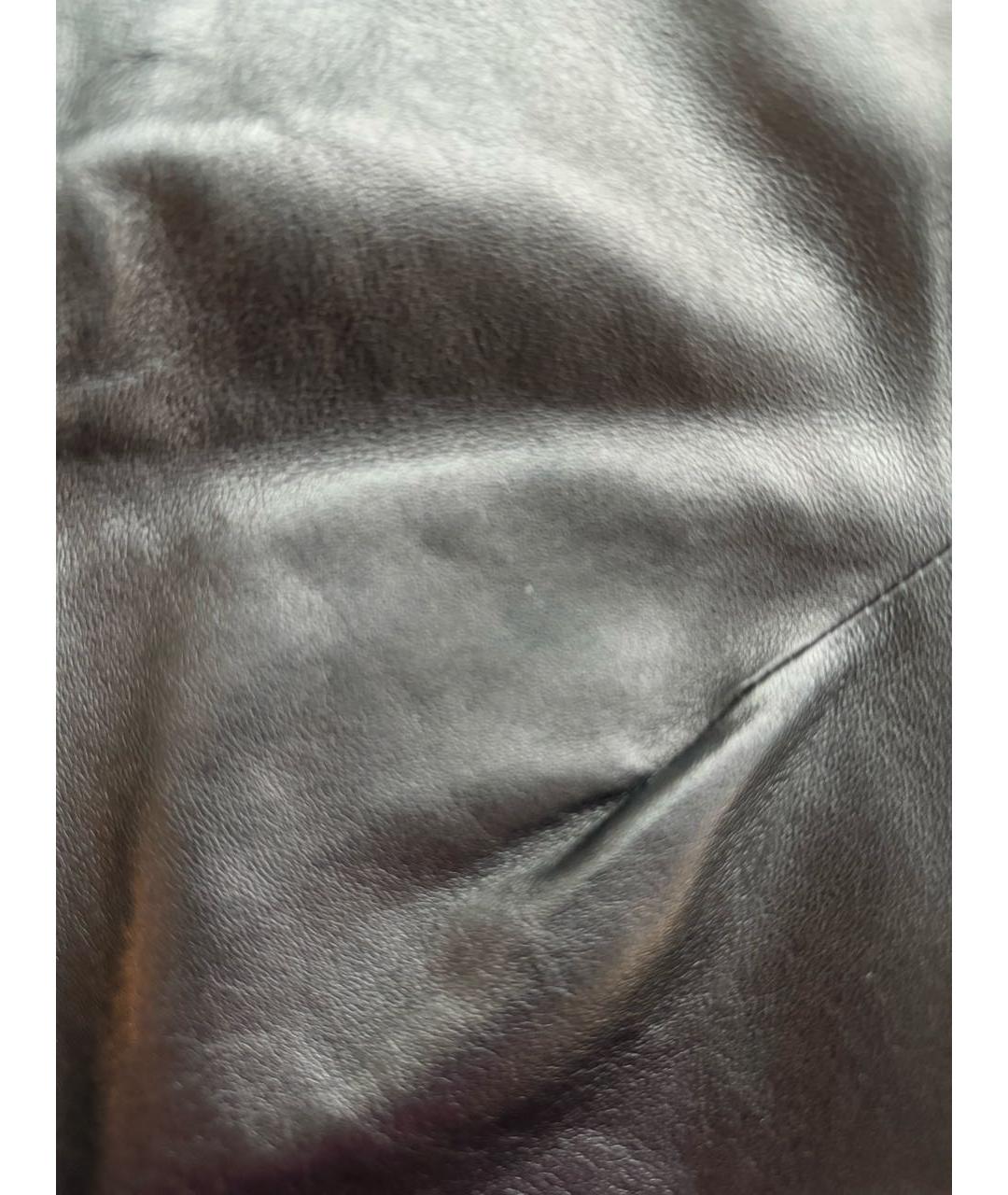 SAINT LAURENT Черное кожаное коктейльное платье, фото 4