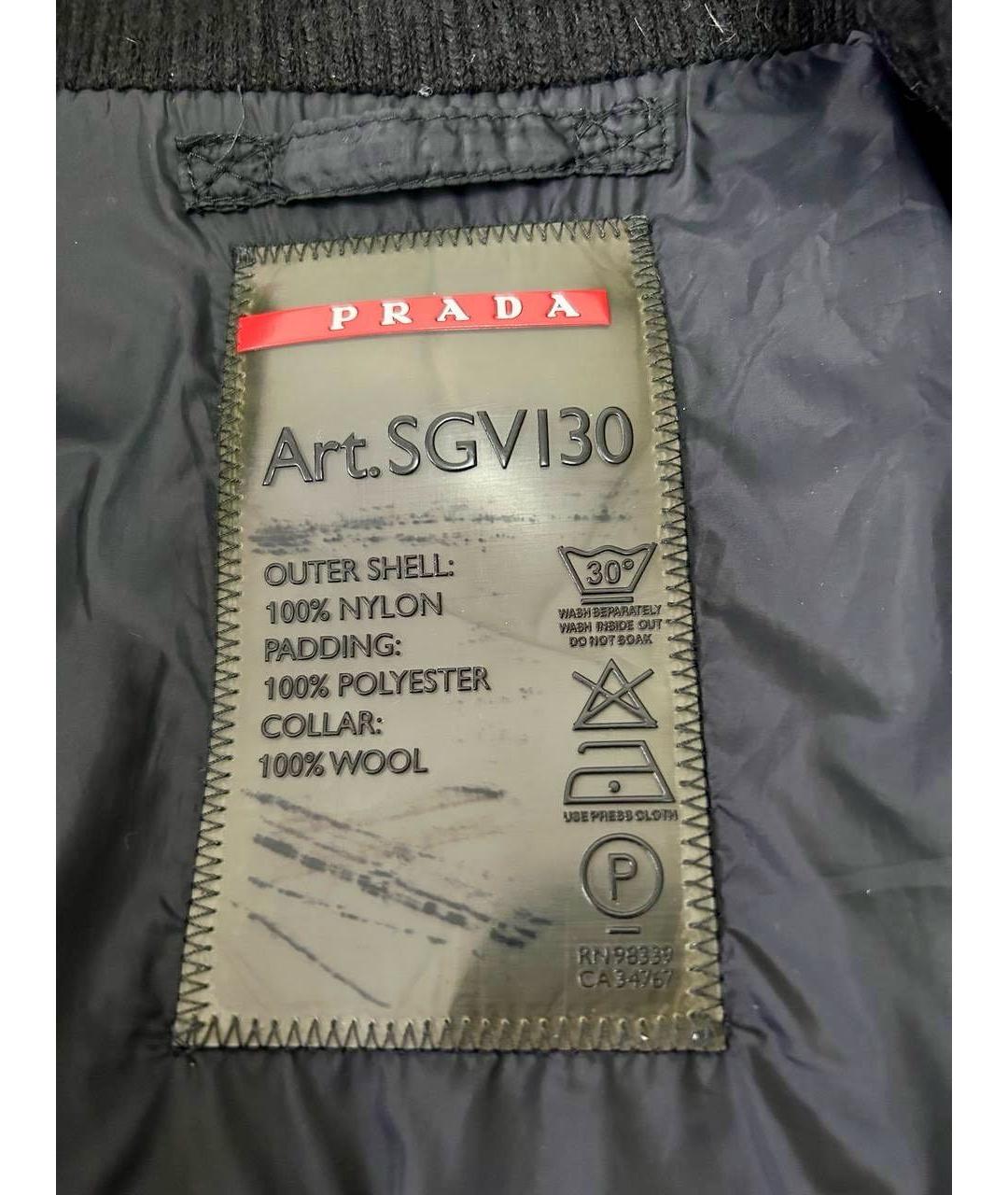 PRADA Черная полиамидовая куртка, фото 4