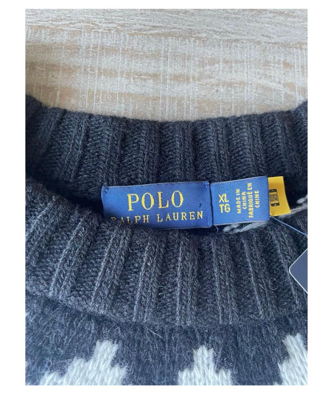 POLO RALPH LAUREN Черный шерстяной джемпер / свитер, фото 6