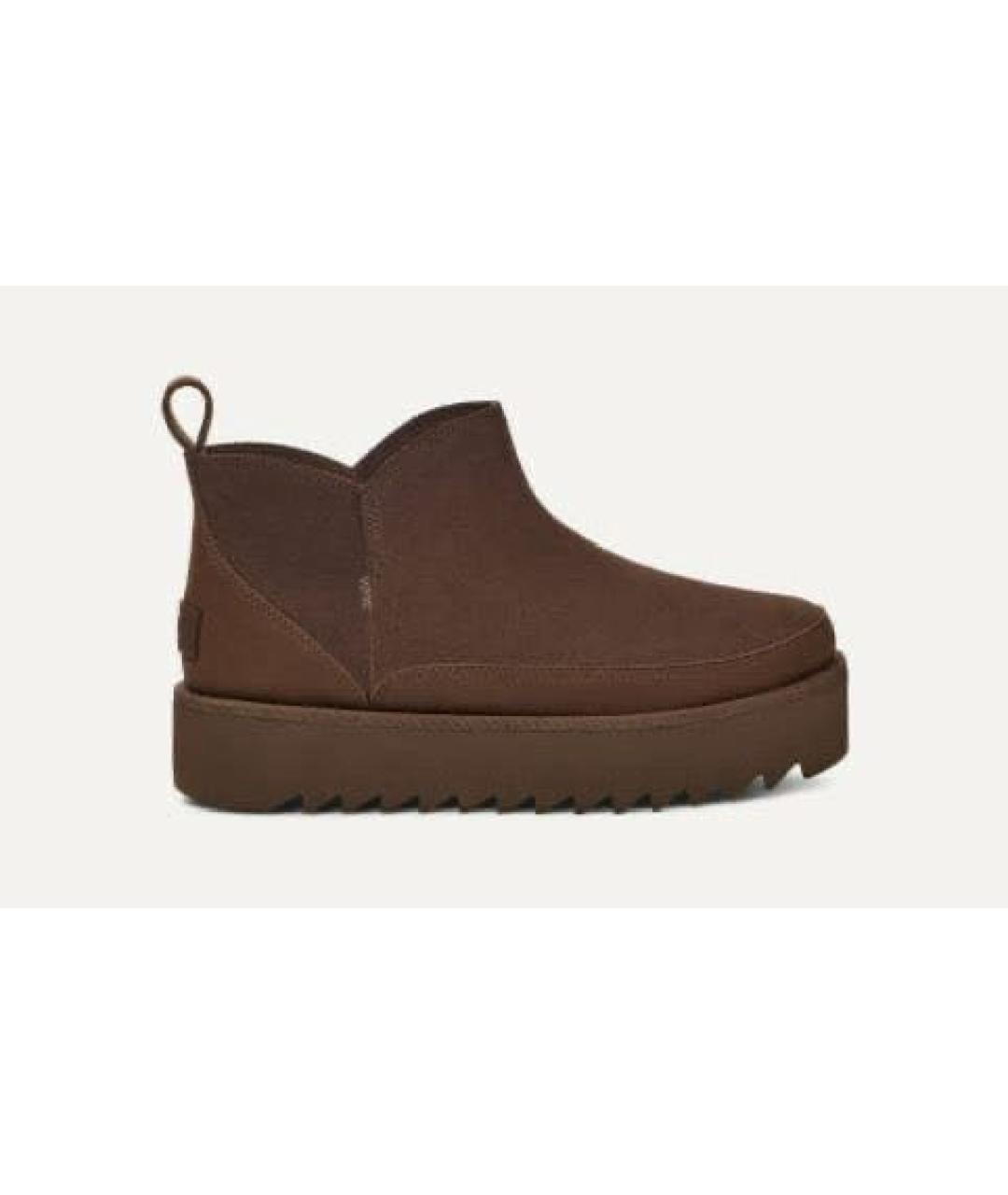 UGG AUSTRALIA Коричневые замшевые брогги и оксфорды, фото 8