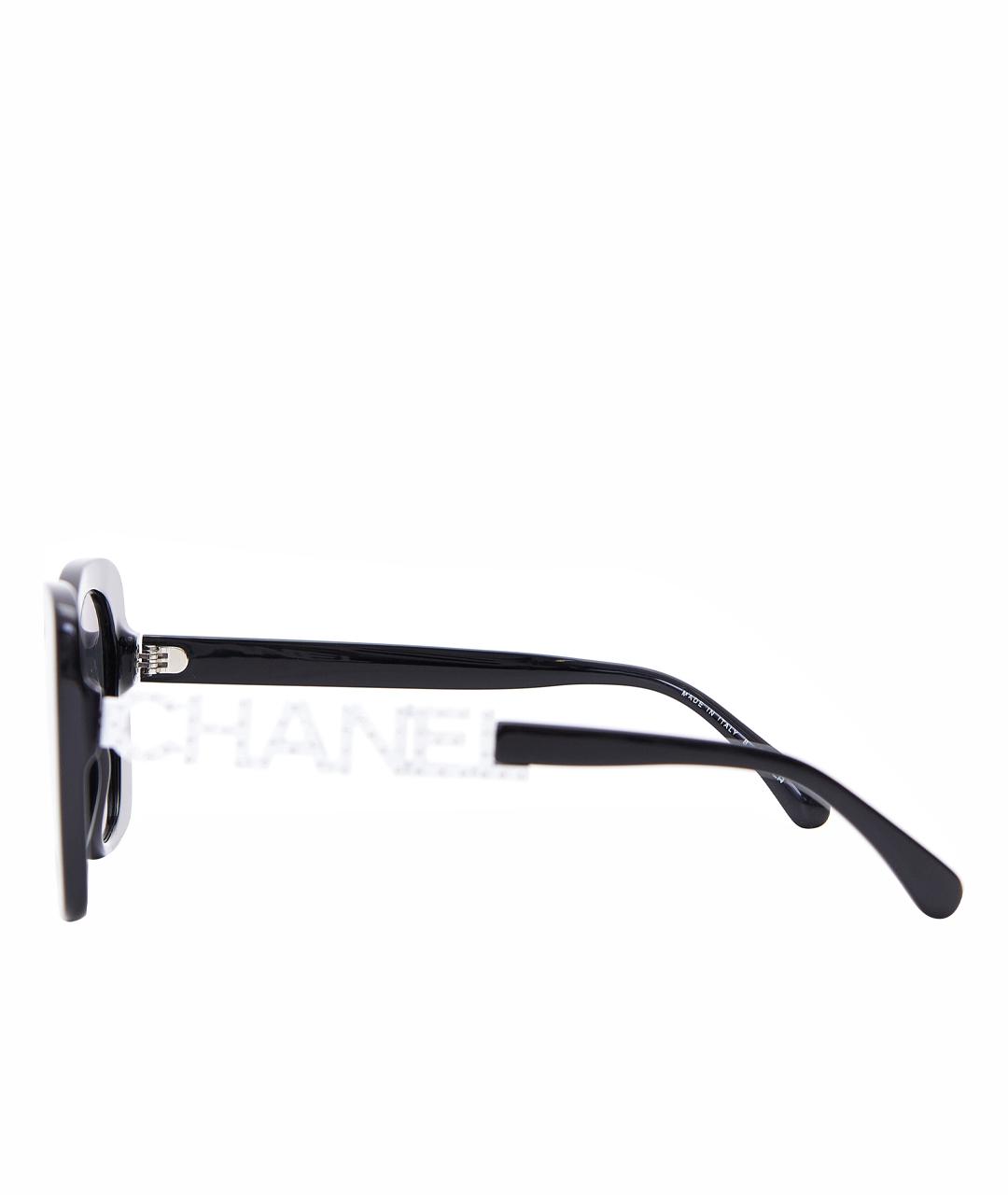 CHANEL Черные пластиковые солнцезащитные очки, фото 2