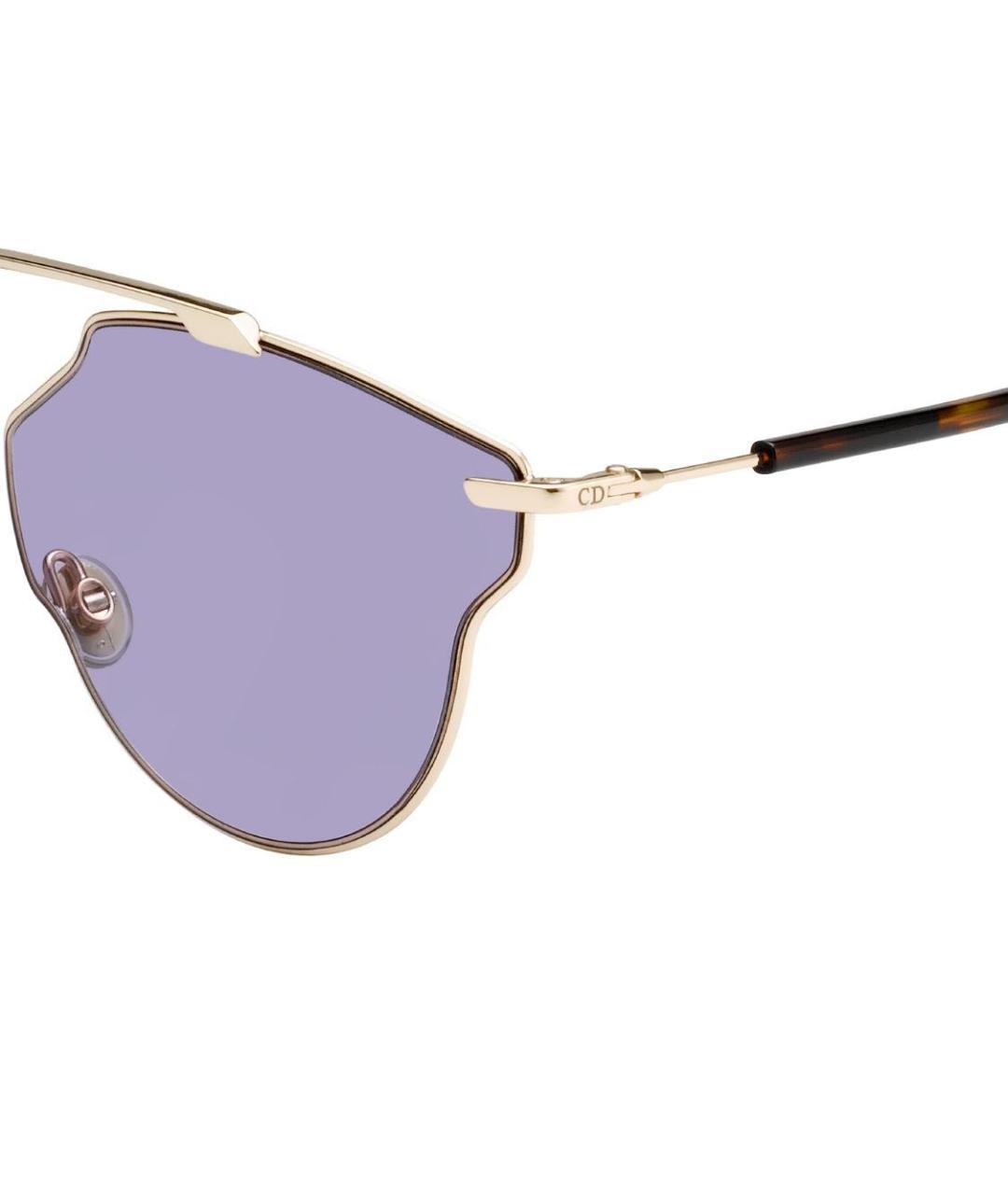 CHRISTIAN DIOR Фиолетовые металлические солнцезащитные очки, фото 3