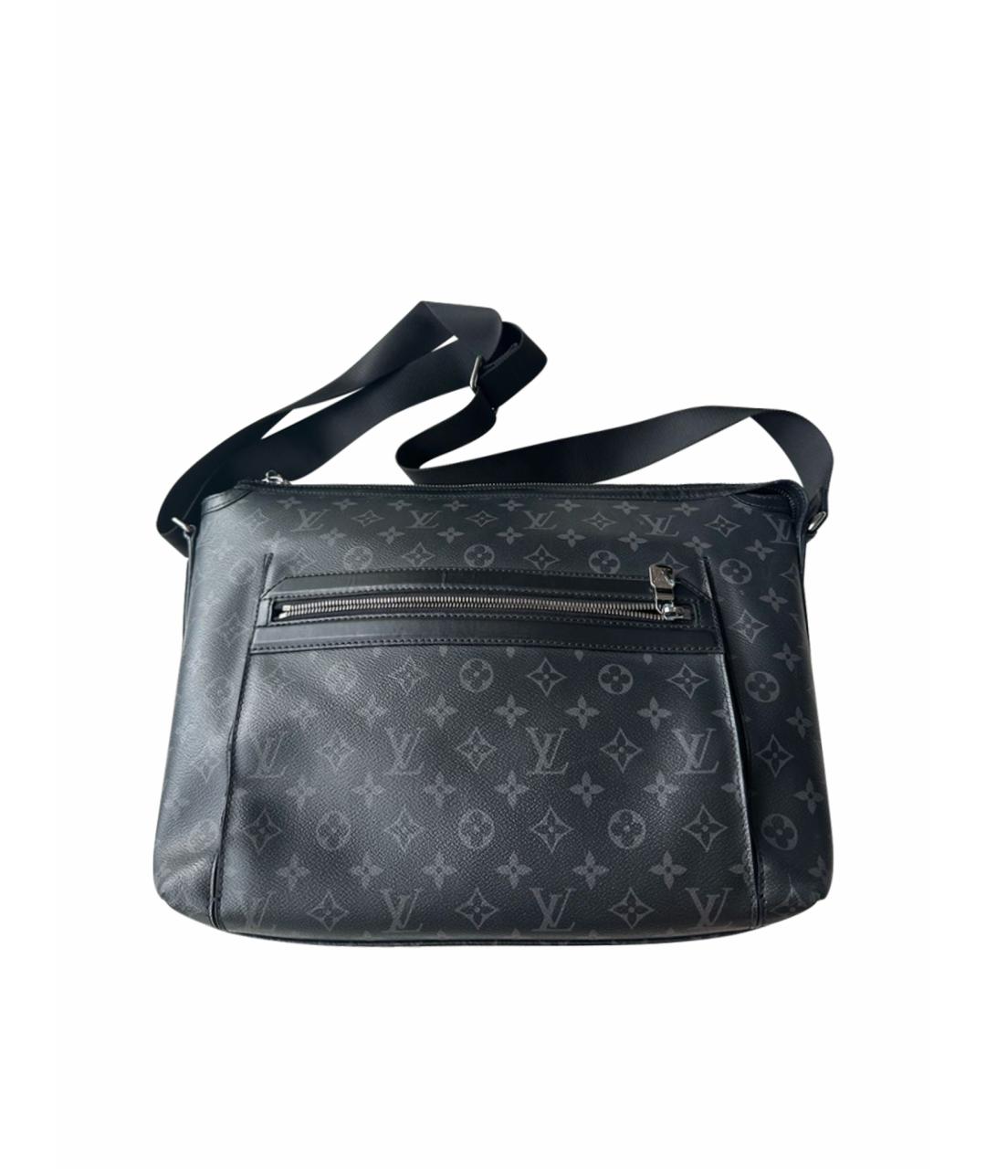 LOUIS VUITTON Черная кожаная сумка на плечо, фото 1