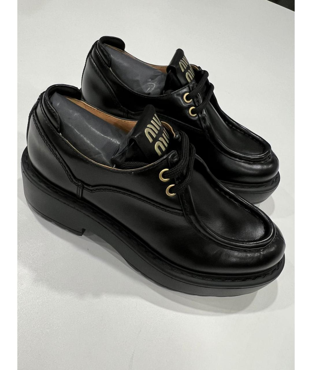 MIU MIU Кожаные ботинки, фото 4