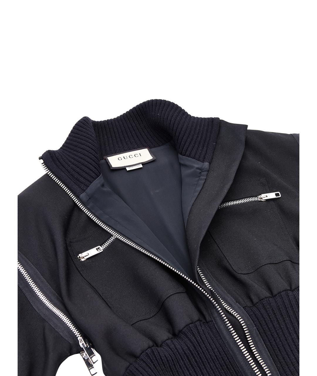 GUCCI Черное шерстяное повседневное платье, фото 8