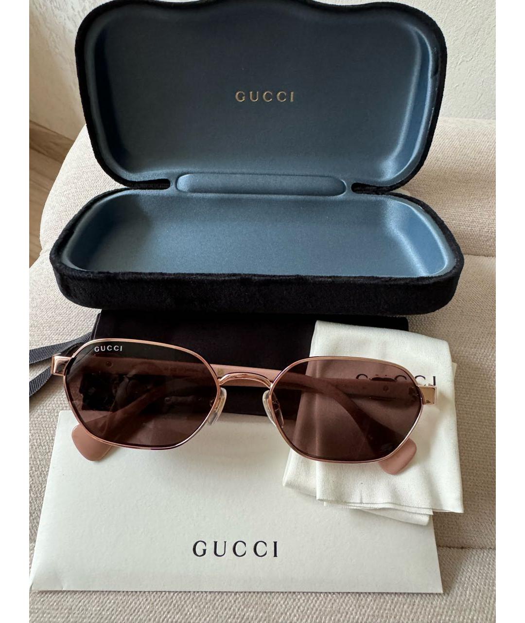 GUCCI Металлические солнцезащитные очки, фото 8