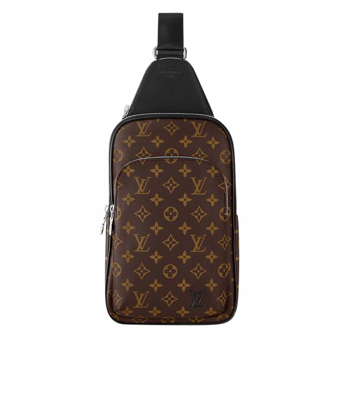 LOUIS VUITTON Коричневая кожаная сумка на плечо, фото 1