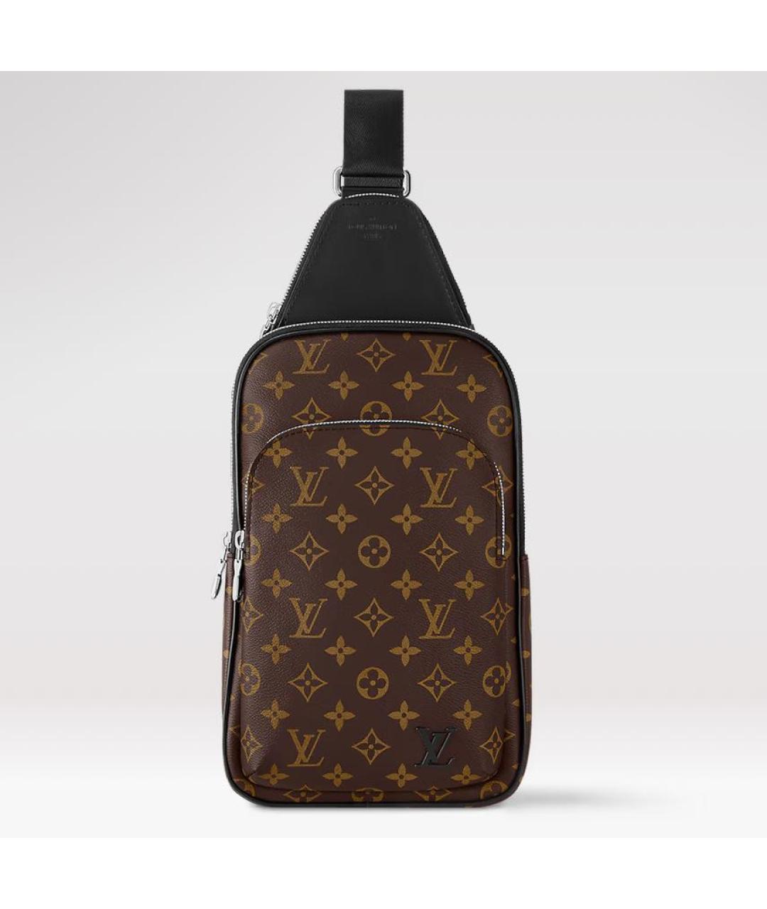 LOUIS VUITTON Коричневая кожаная сумка на плечо, фото 4