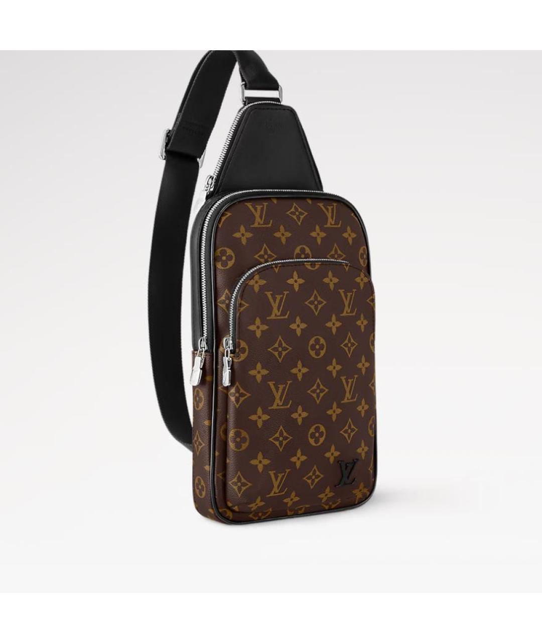 LOUIS VUITTON Коричневая кожаная сумка на плечо, фото 2