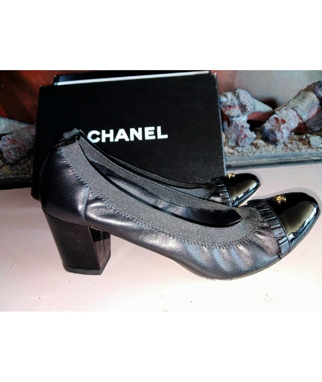CHANEL Черные туфли, фото 4