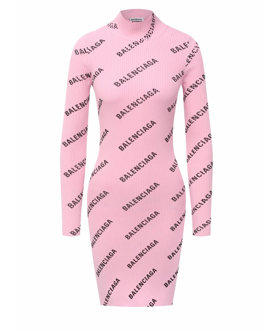BALENCIAGA Розовое полиамидовое повседневное платье, фото 1