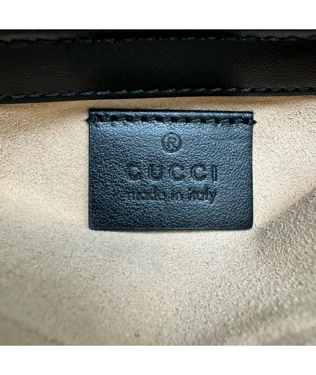GUCCI Черная кожаная сумка через плечо, фото 6