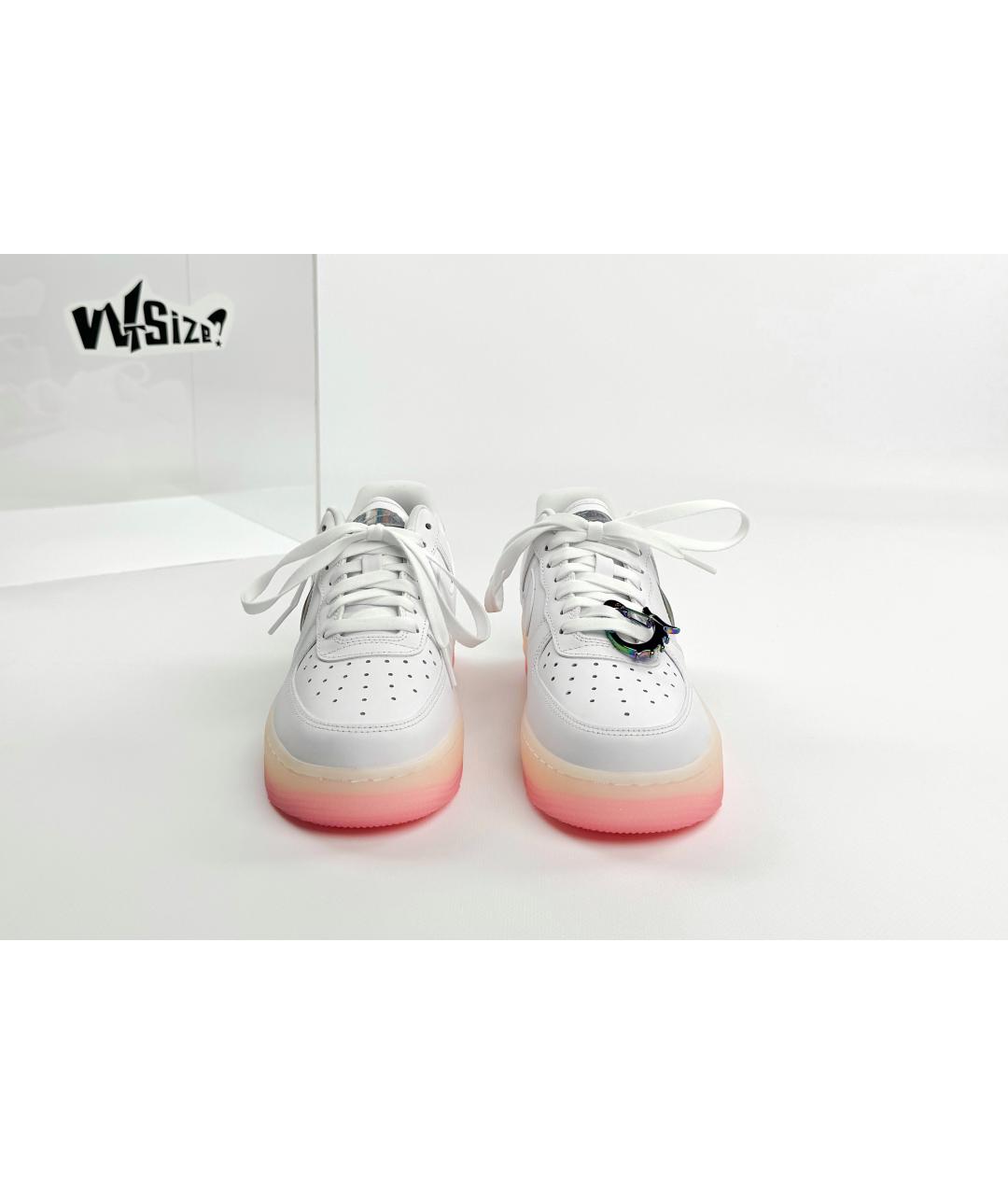 NIKE Белые кожаные низкие кроссовки / кеды, фото 4