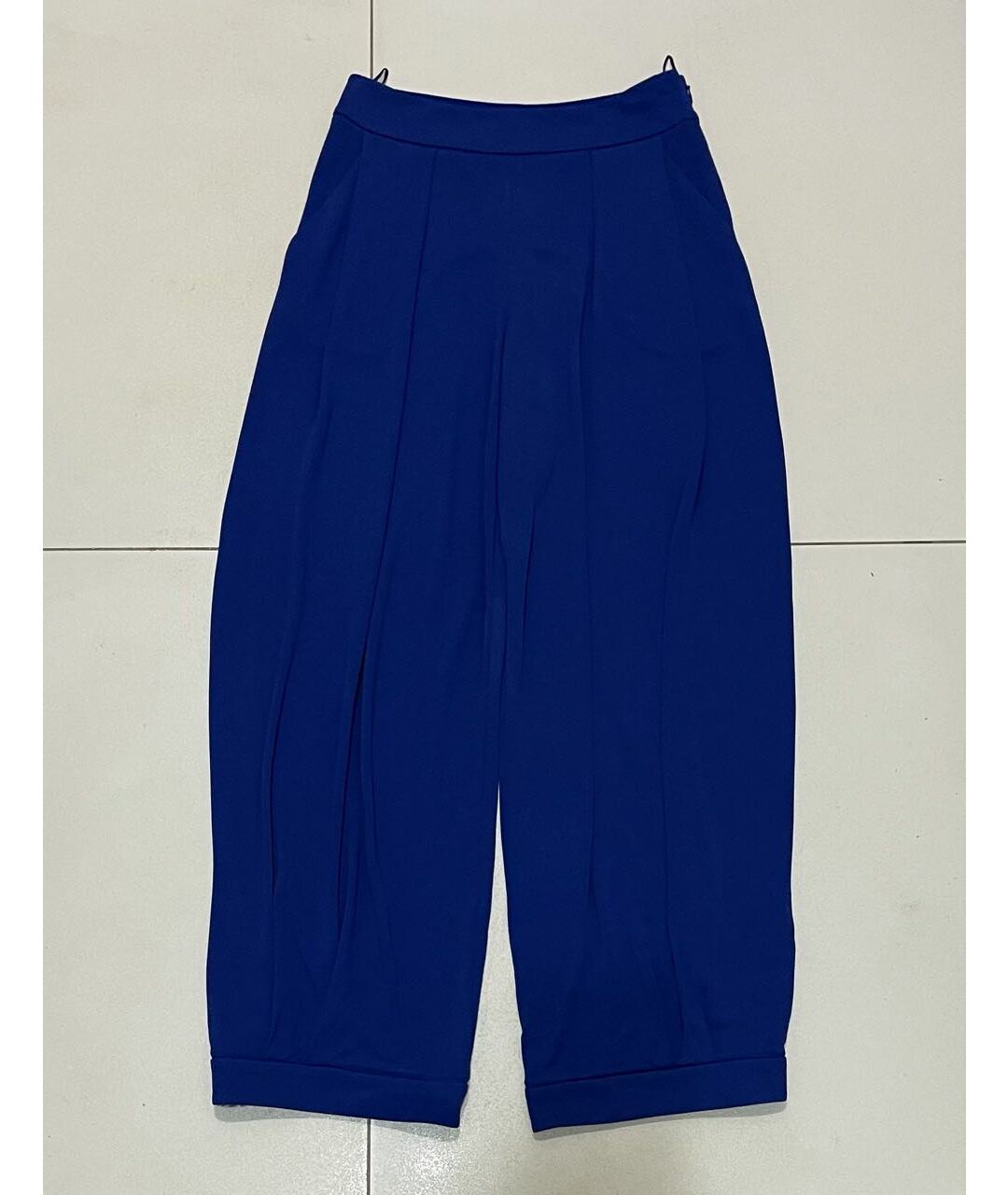 GIORGIO ARMANI Синие вискозные прямые брюки, фото 9
