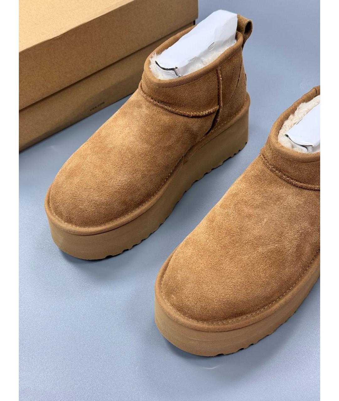 UGG AUSTRALIA Коричневые замшевые ботинки, фото 4