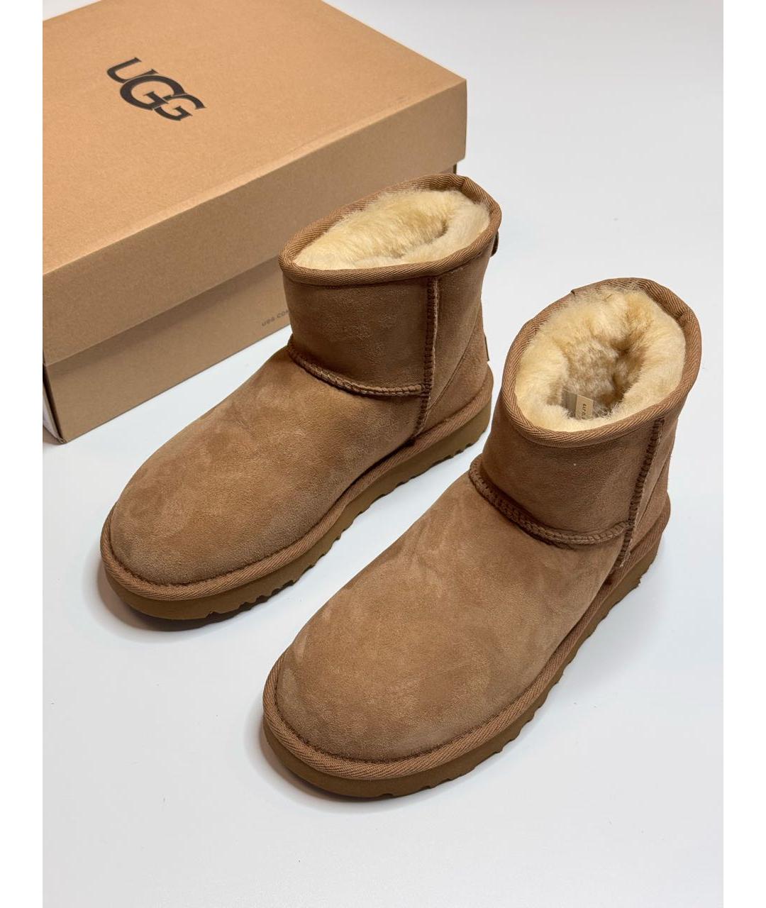 UGG AUSTRALIA Коричневые замшевые ботинки, фото 3