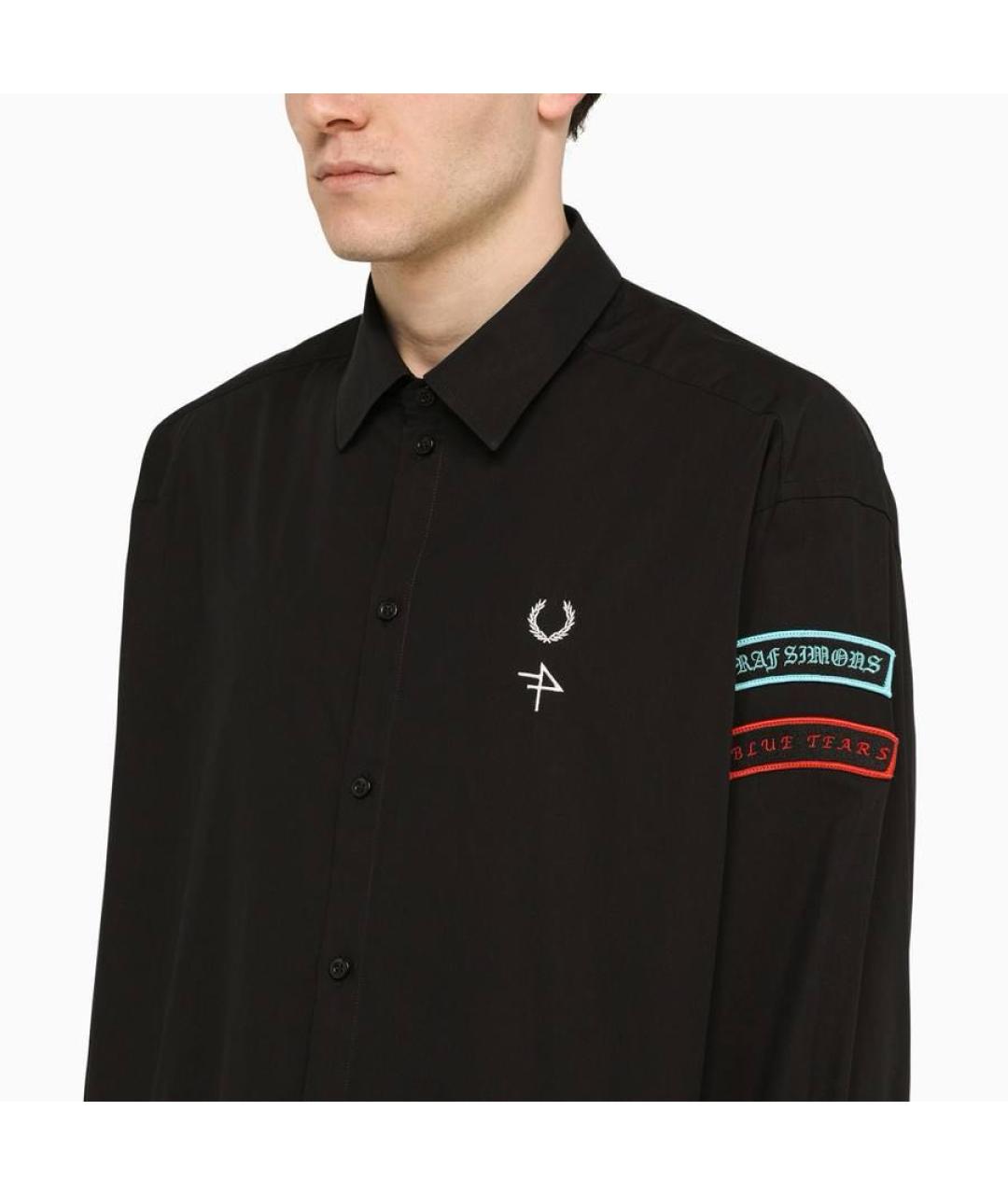 RAF SIMONS X FRED PERRY Черная кэжуал рубашка, фото 3