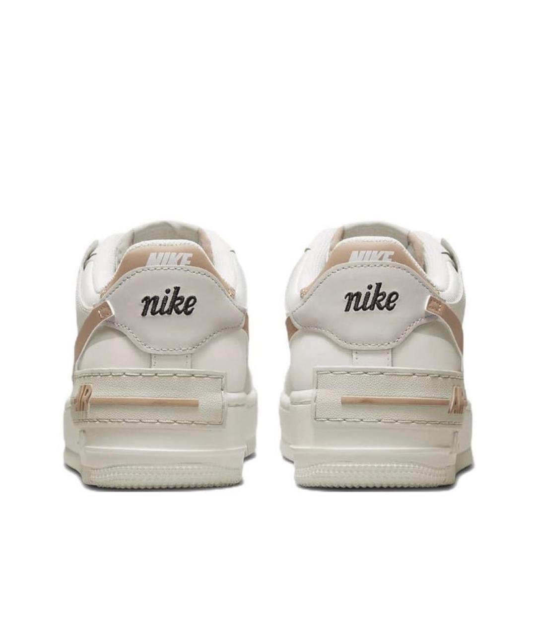 NIKE Бежевые кожаные кеды, фото 4