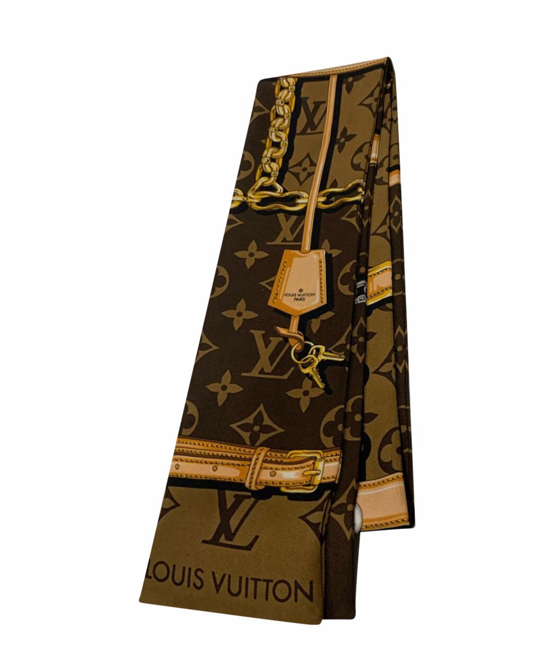 LOUIS VUITTON Коричневая повязка на голову, фото 1