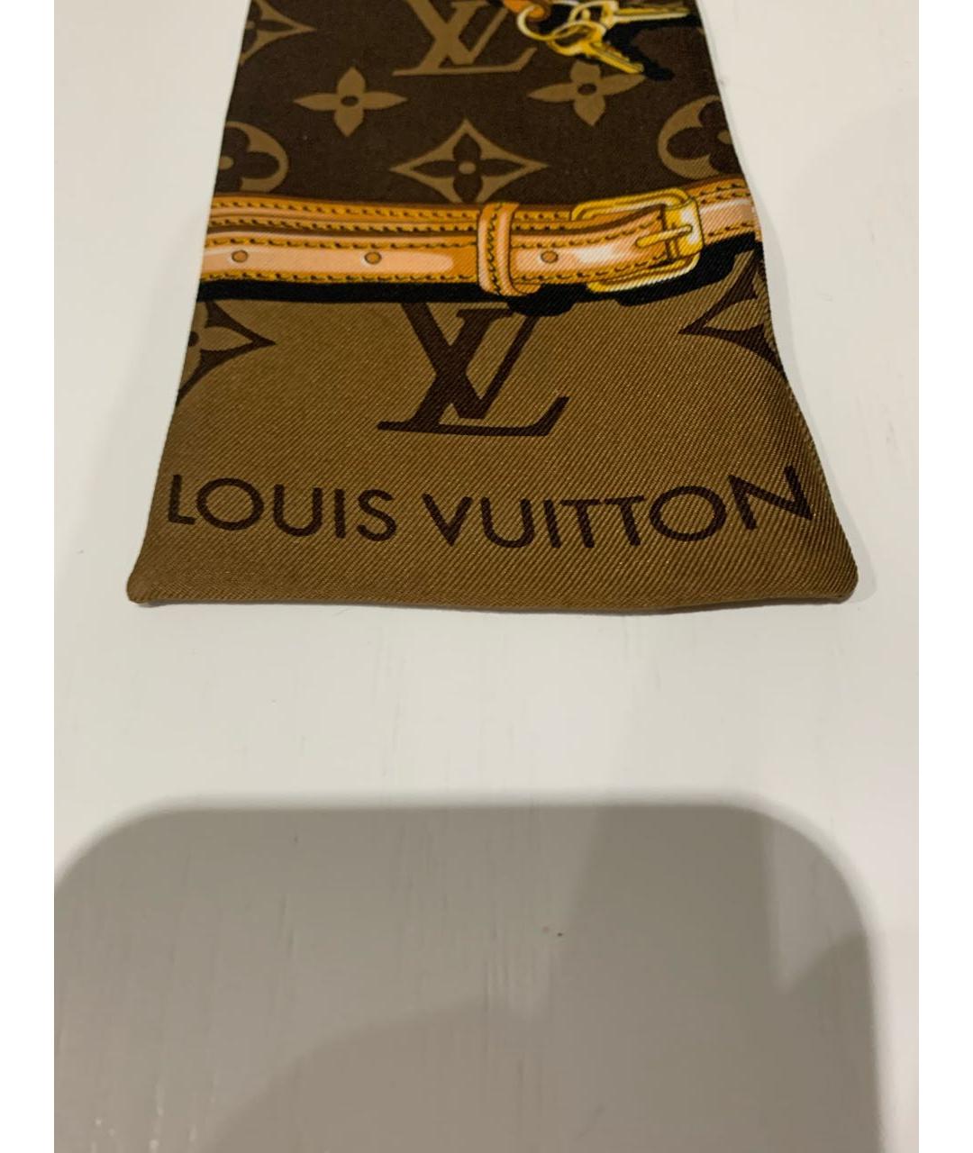 LOUIS VUITTON Коричневая повязка на голову, фото 4