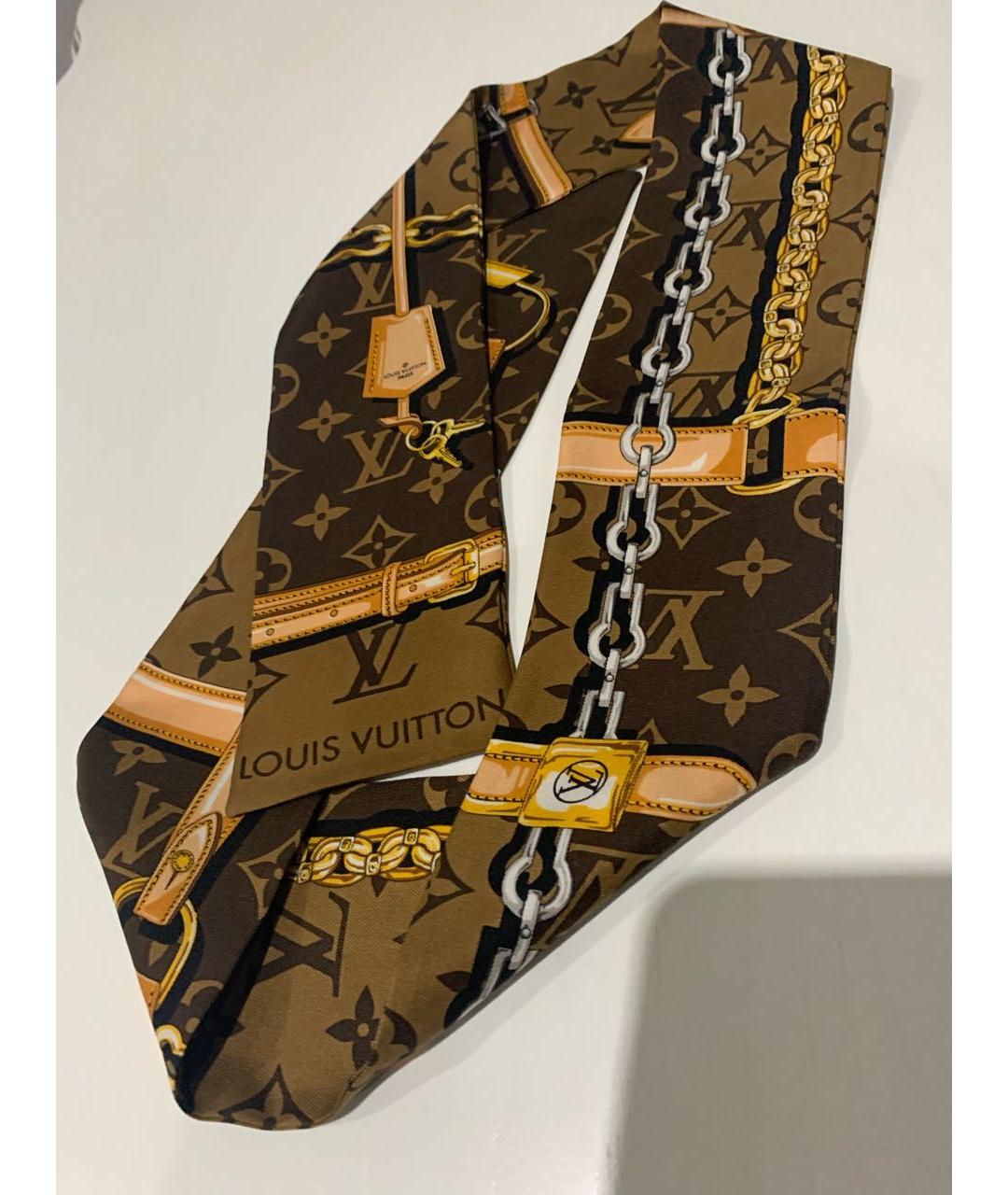 LOUIS VUITTON Коричневая повязка на голову, фото 2