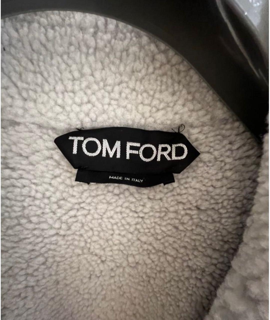 TOM FORD Серая меховая дубленка, фото 3