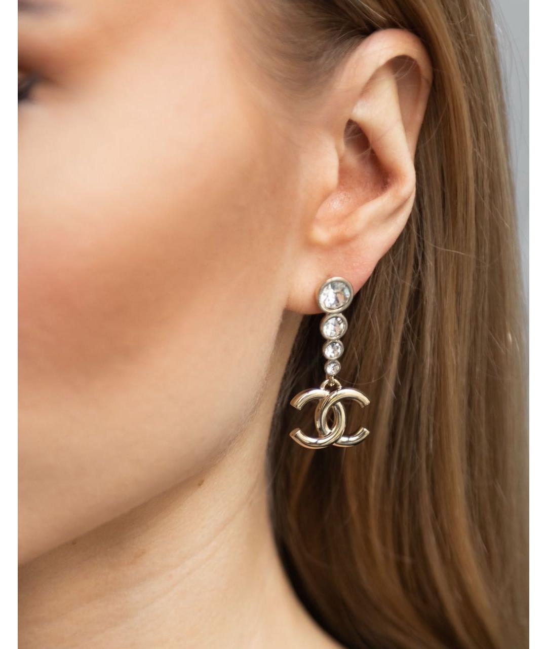 CHANEL Серебряные латунные серьги, фото 2