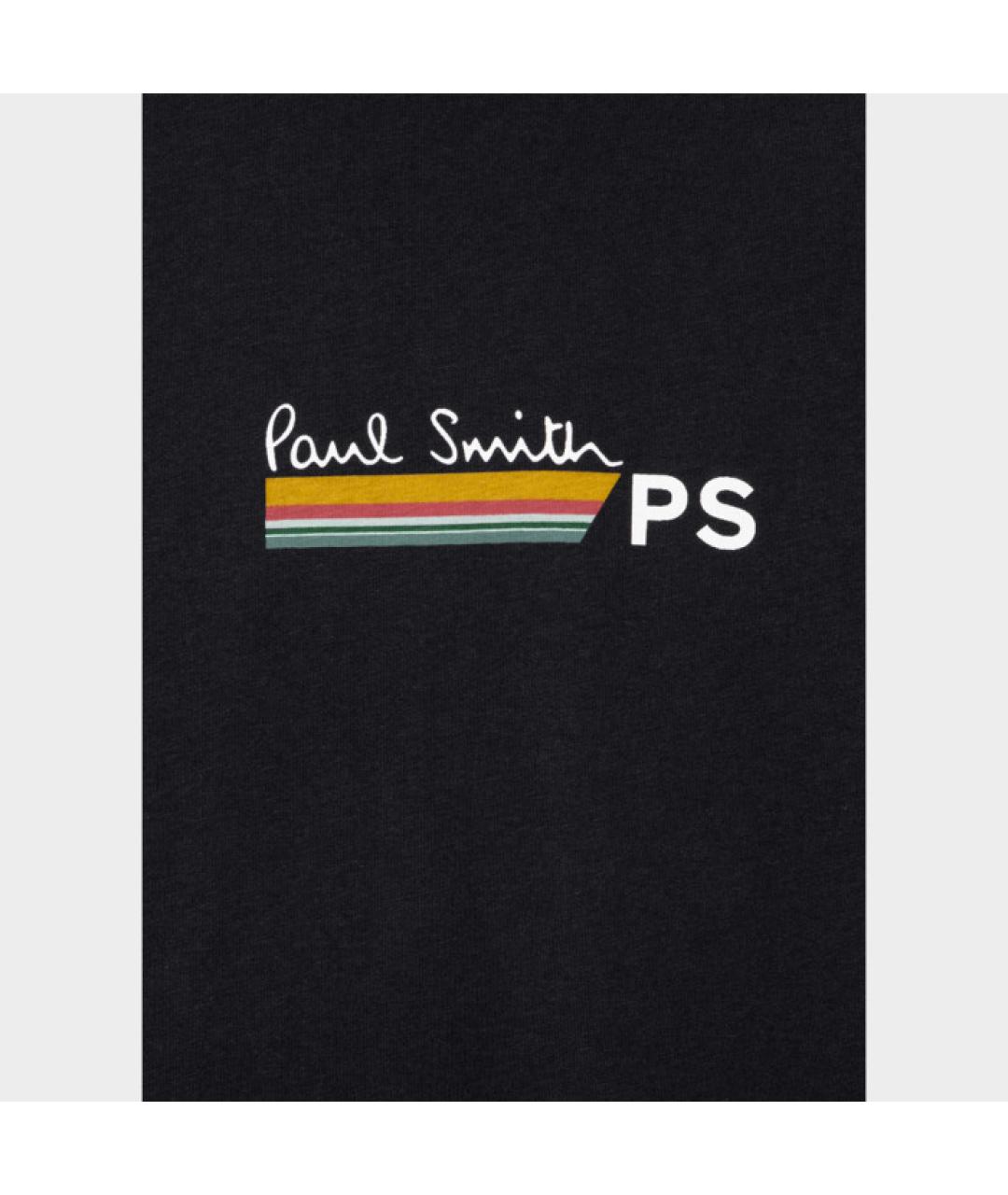 PS BY PAUL SMITH Синяя хлопковая футболка, фото 3