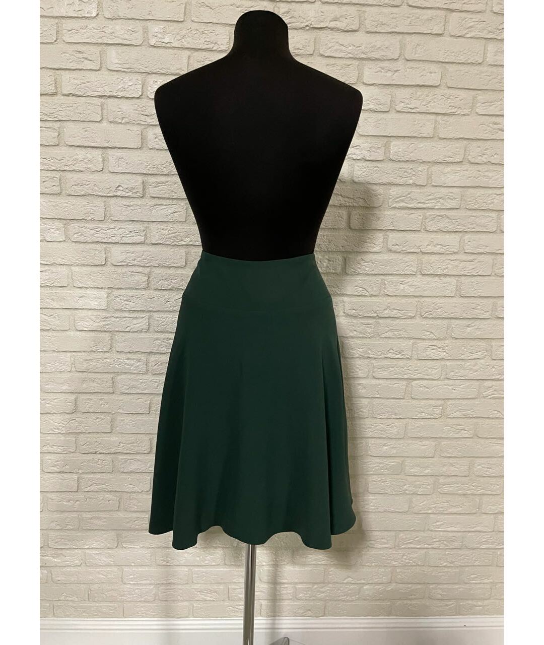 GIORGIO ARMANI Зеленая шелковая юбка мини, фото 2
