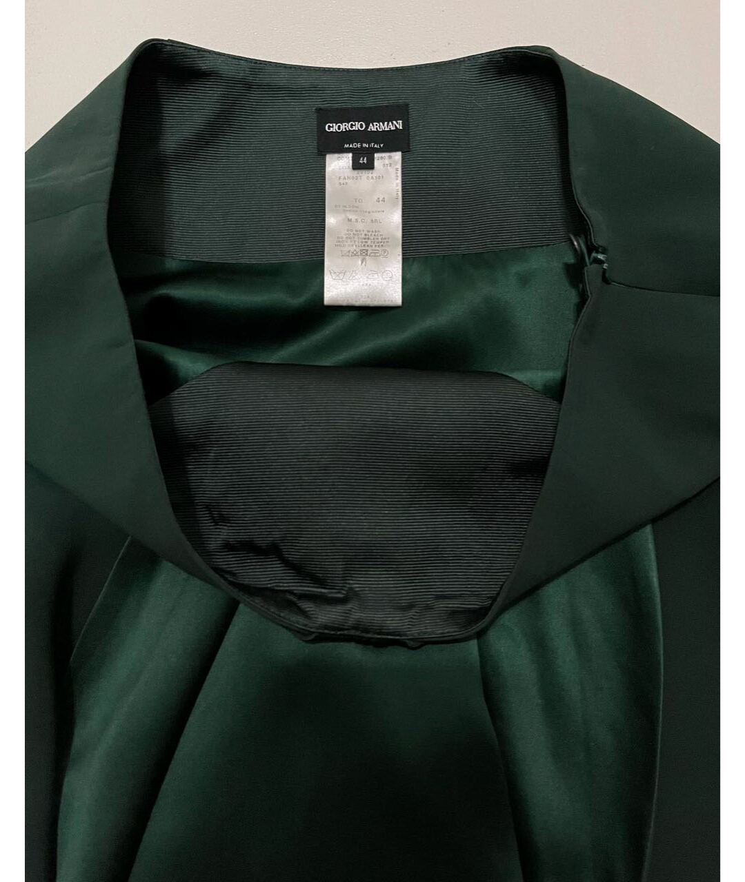 GIORGIO ARMANI Зеленая шелковая юбка мини, фото 3