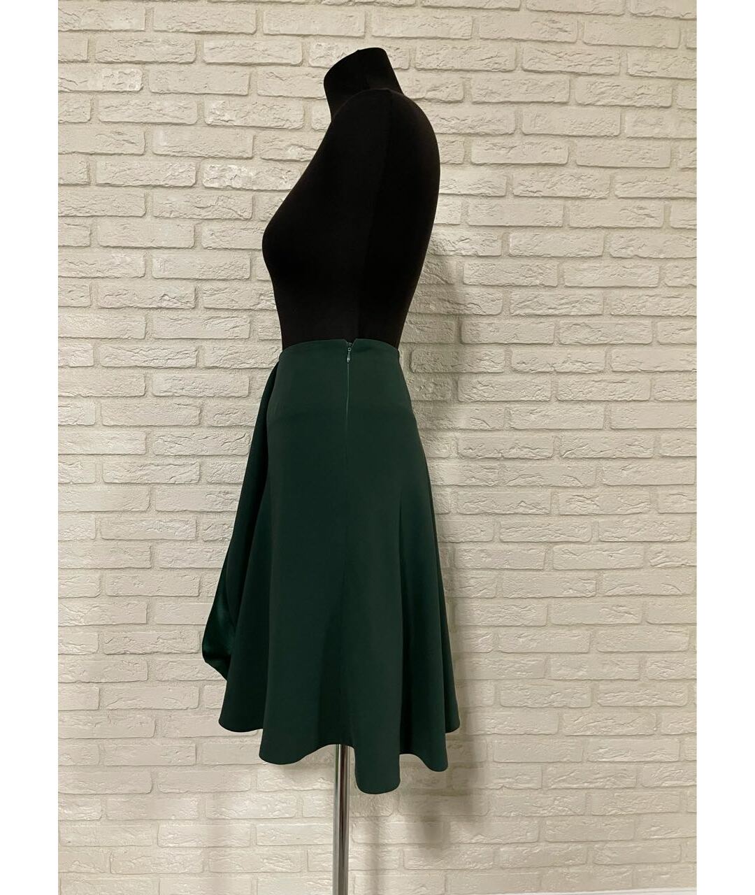 GIORGIO ARMANI Зеленая шелковая юбка мини, фото 4