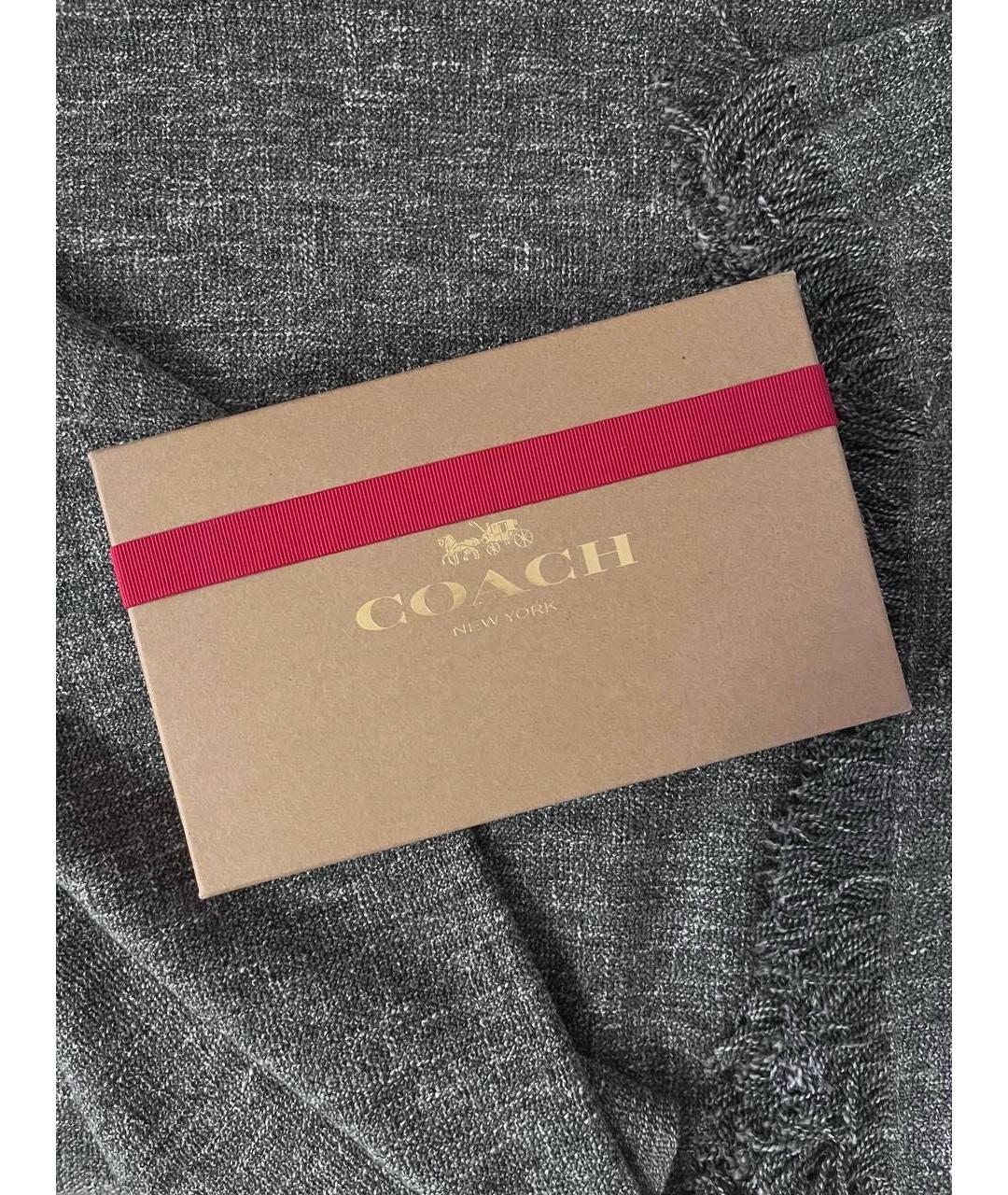 COACH Фиолетовый кожаный кошелек, фото 4