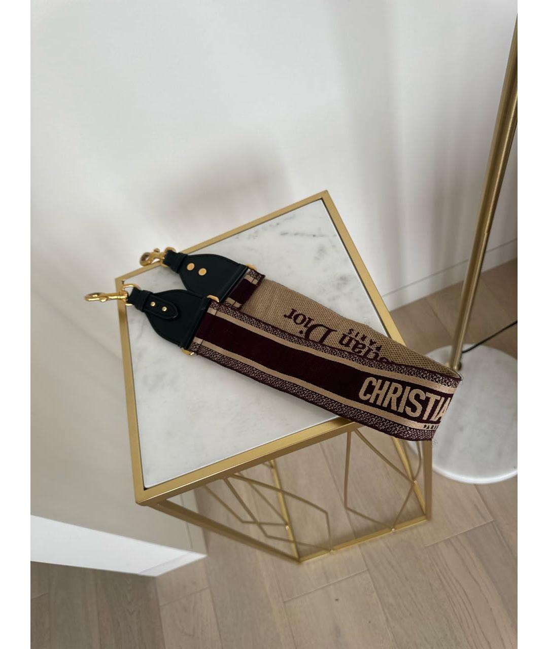 CHRISTIAN DIOR Коралловая кожаная сумка через плечо, фото 5