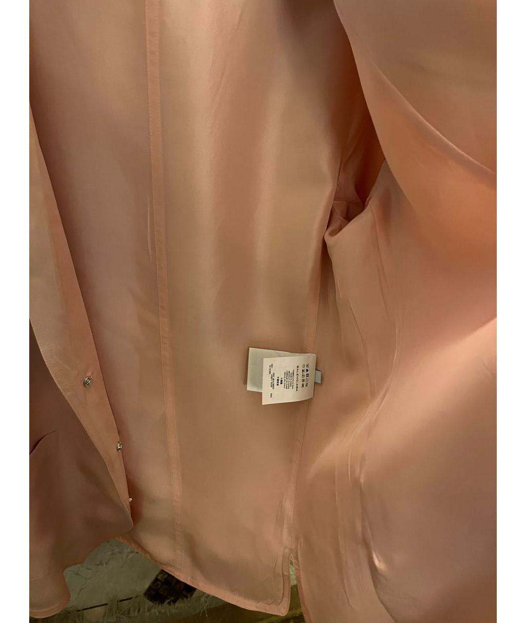 BALENCIAGA Коралловый шелковый жакет/пиджак, фото 3