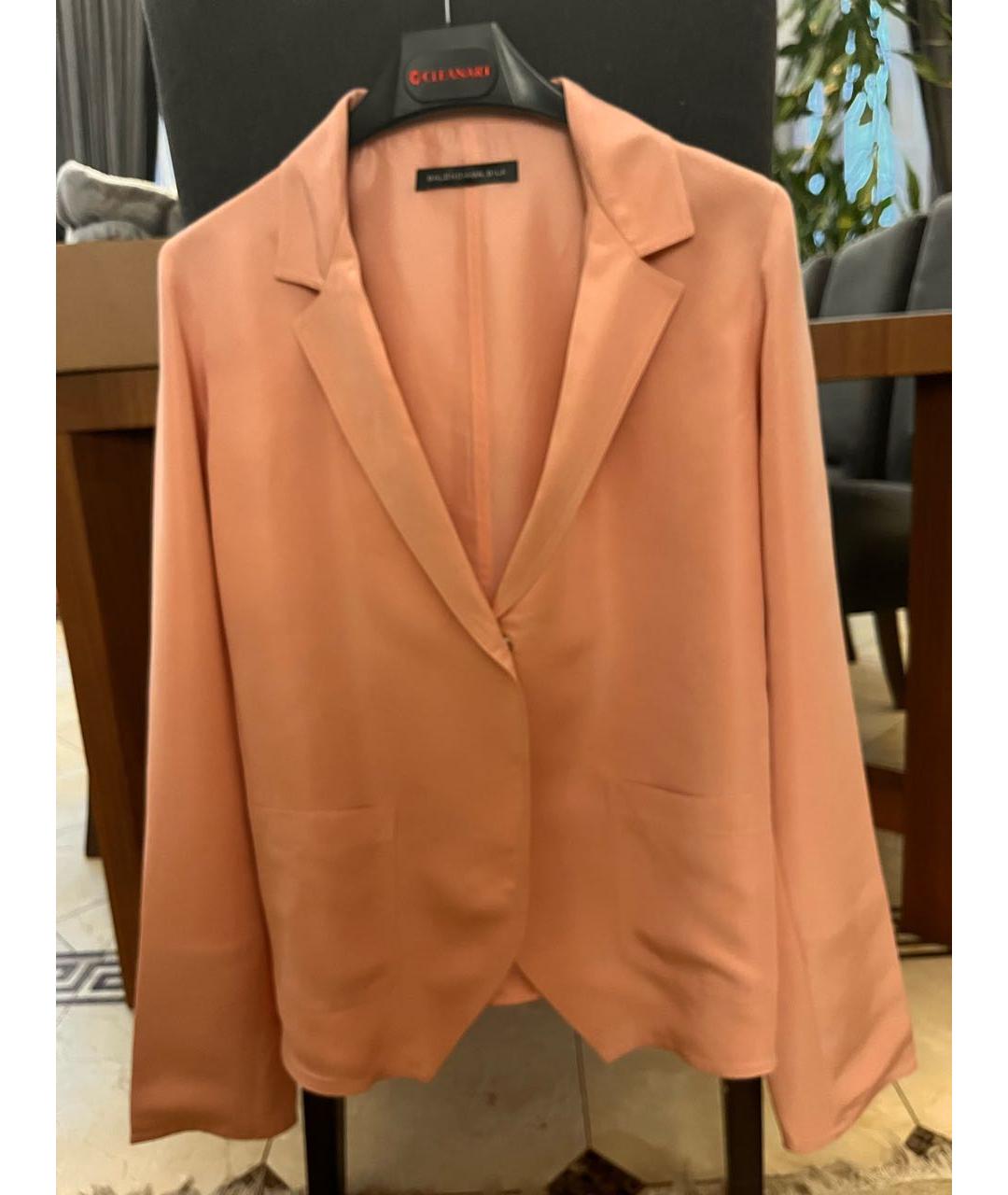 BALENCIAGA Коралловый шелковый жакет/пиджак, фото 5