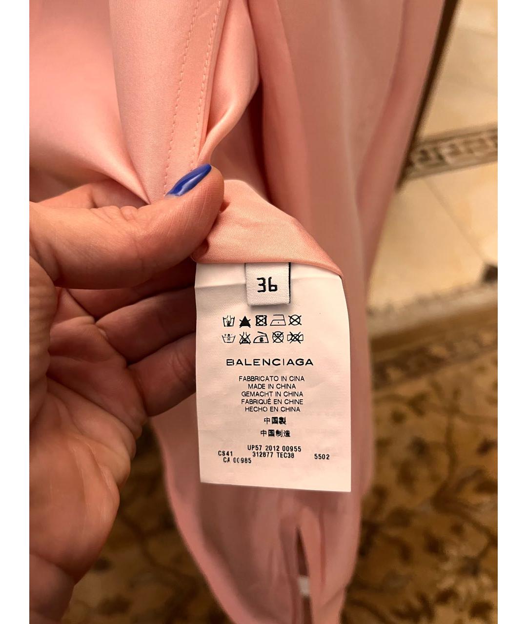 BALENCIAGA Коралловый шелковый жакет/пиджак, фото 4