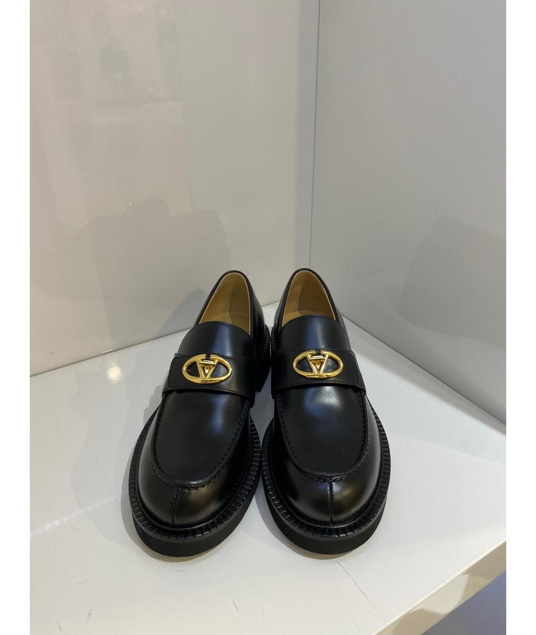 VALENTINO Черные кожаные лоферы, фото 2