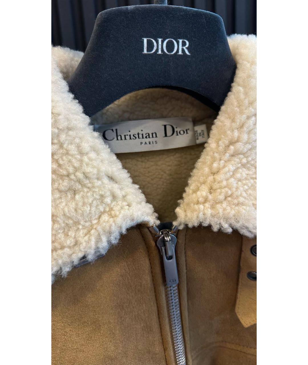 CHRISTIAN DIOR Коричневая замшевая дубленка, фото 3