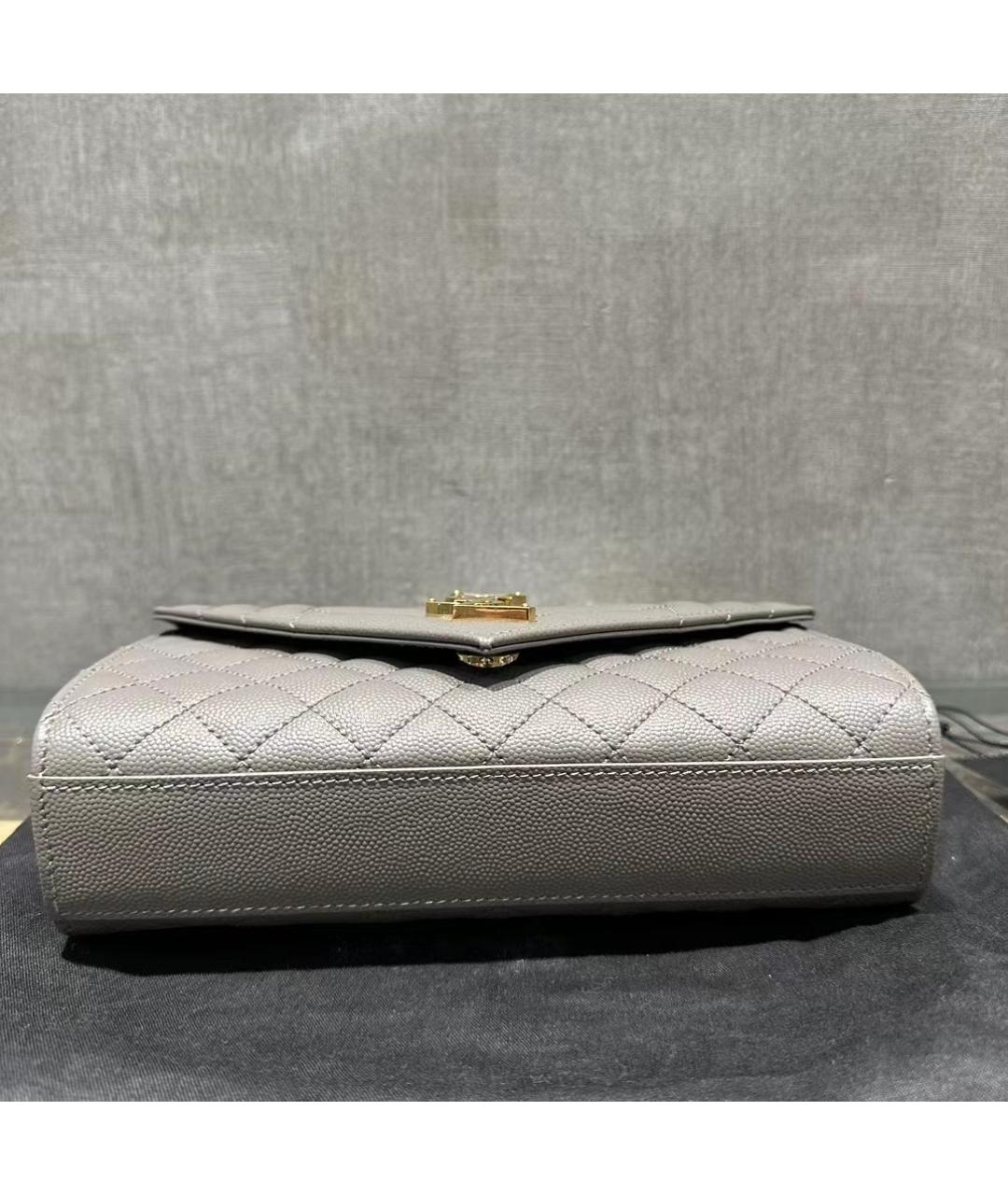 SAINT LAURENT Серая сумка через плечо, фото 4