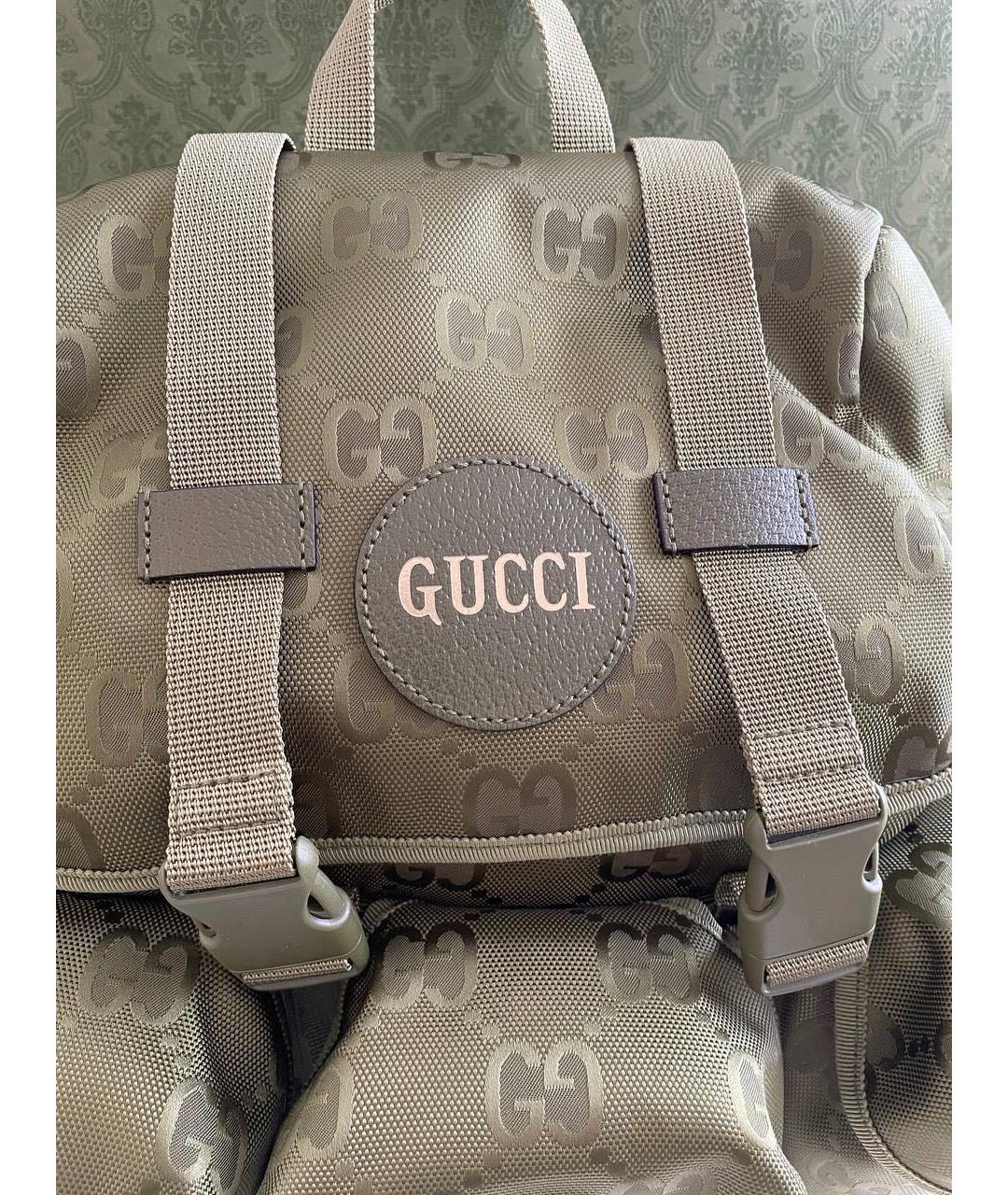 GUCCI Зеленый кожаный рюкзак, фото 8